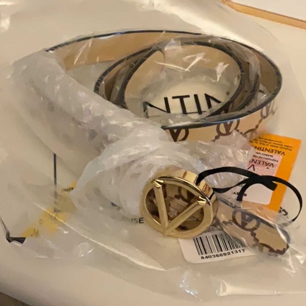 Valentino Gold and cream Women's Belt